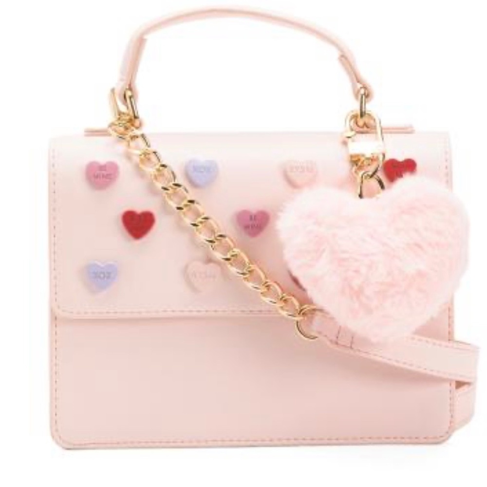 Betsey Johnson heart conversation purse